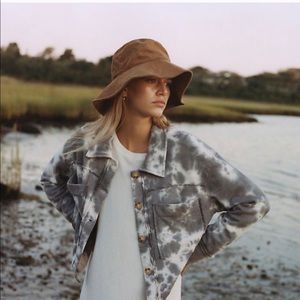 NWOT Anthropologie Jenelle Pink Sueded Bucket Hat!